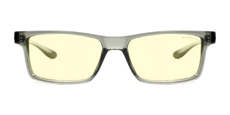 The Gunnar Vertex Computer Glasses in size 55 feature yellow-tinted rectangular lenses for blue light blocking and offer a durable nylon frame for comfort and longevity, making them a stylish and practical addition to your collection.