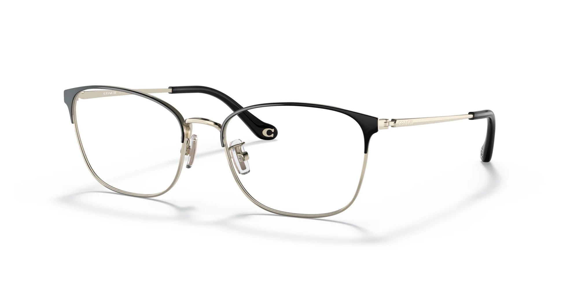 Coach HC5135 Eyeglasses Black / Light Gold / Clear + Blue Light + Etc