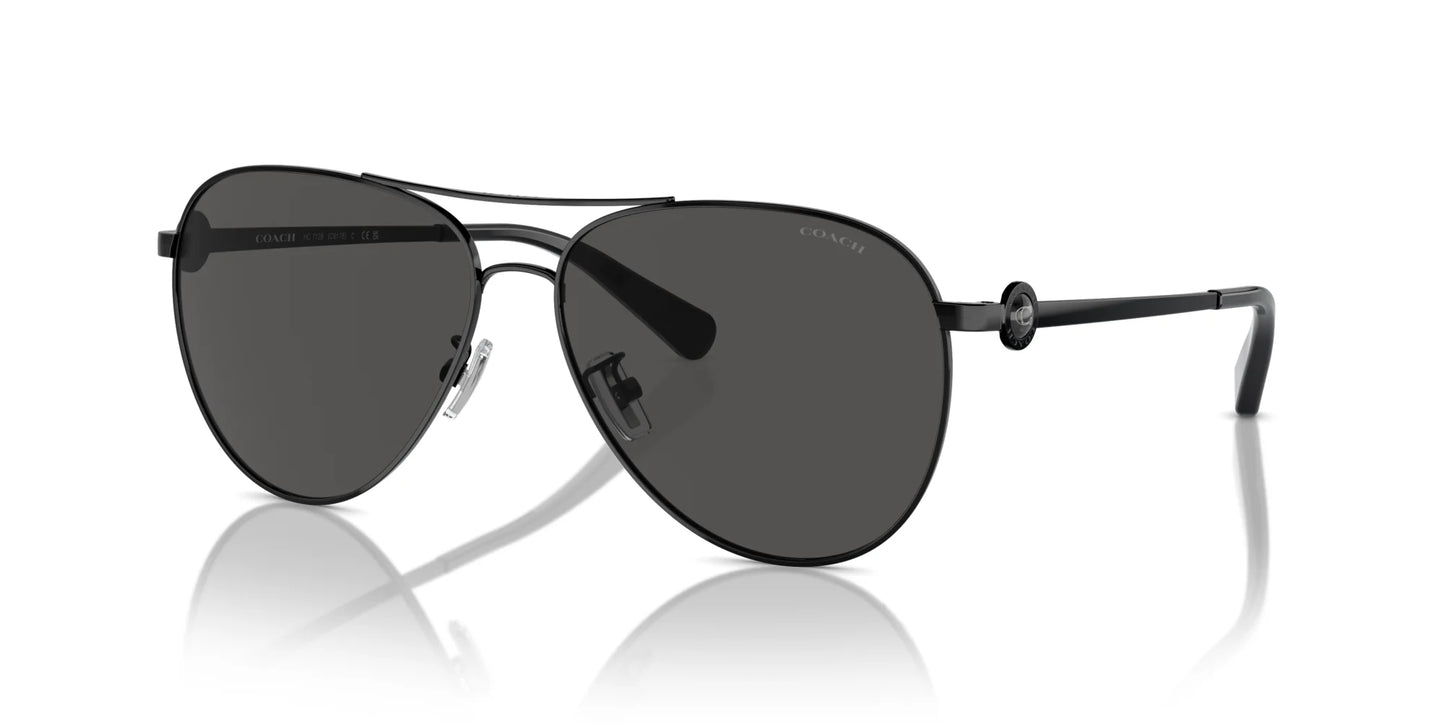 Coach C6178 HC7128 Sunglasses Shiny Black / Grey Solid