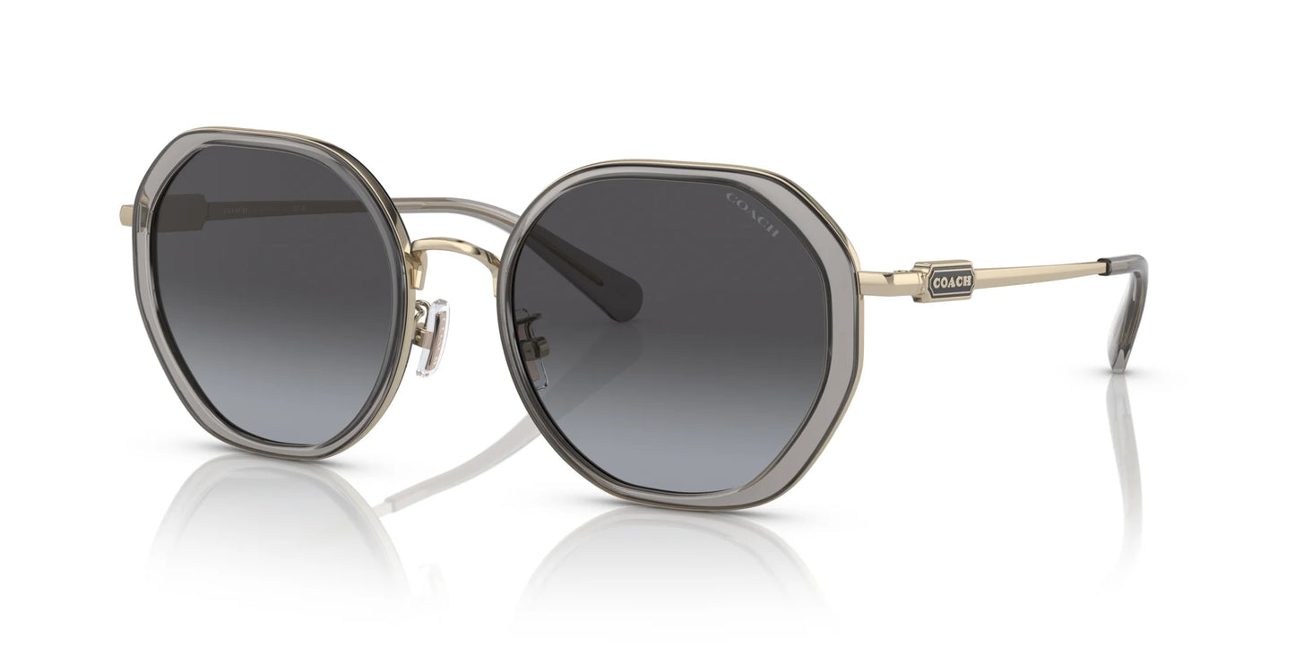 Coach CD477 HC7141 Sunglasses Transparent Grey / Grey Gradient