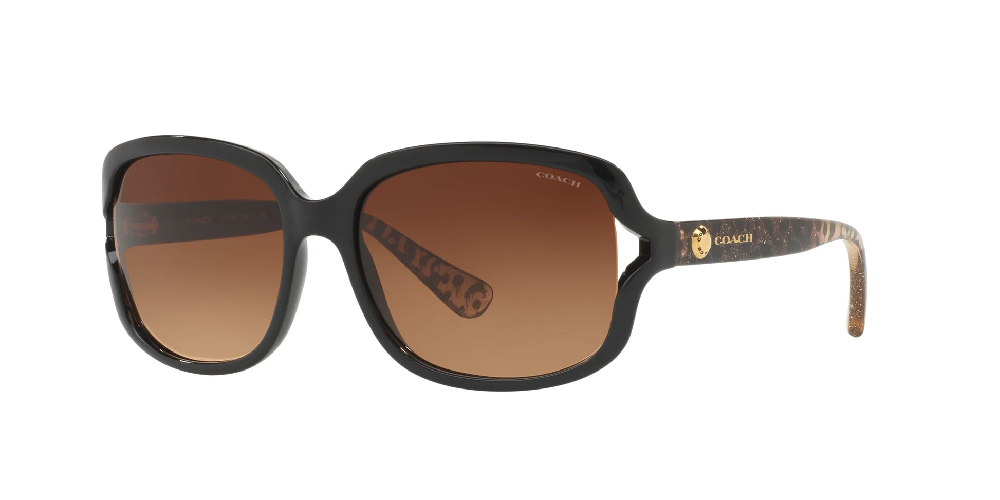Coach L149 HC8169 Sunglasses Black / Brown Gradient