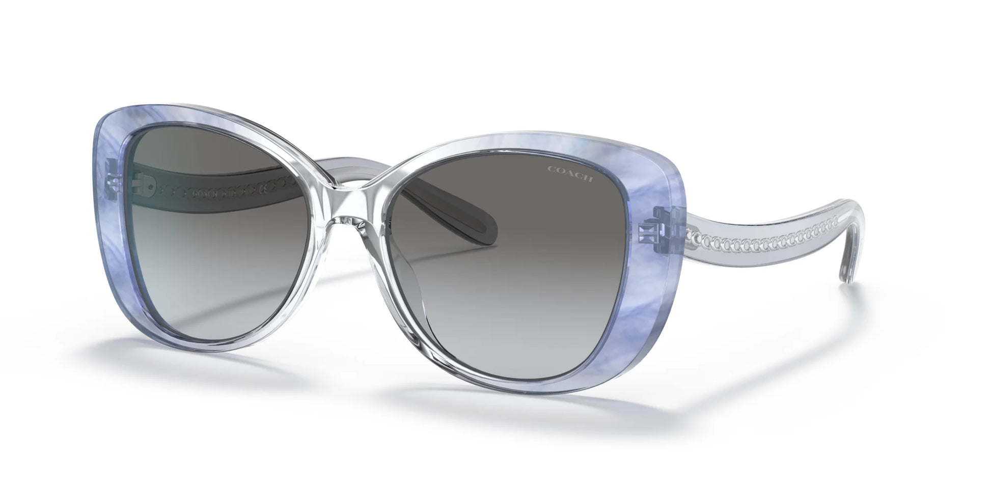 Coach C6183 HC8322 Sunglasses Transparent Blue Ombre / Blue Gradient