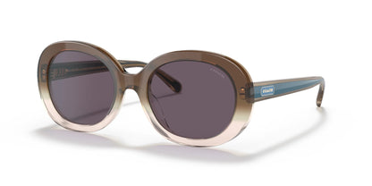 Coach C7992 HC8337U Sunglasses Transparent Brown Gradient / Violet Solid