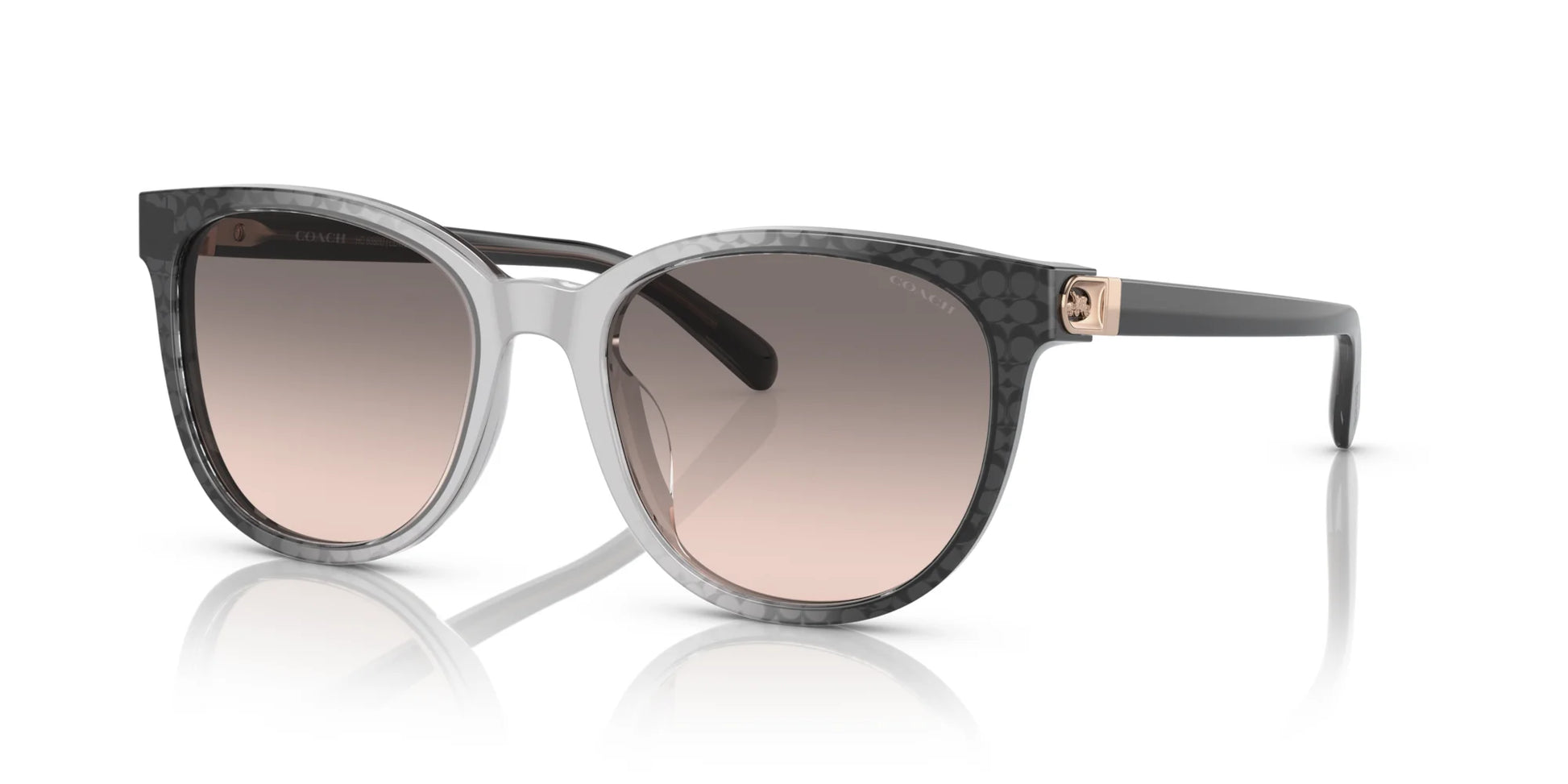 Coach CD478 HC8350U Sunglasses Grey Gradient / Grey Pink Gradient