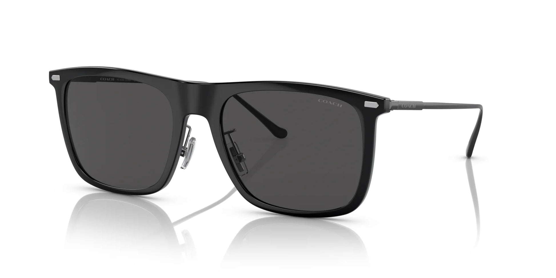 Coach CD456 HC8356 Sunglasses Black / Dark Grey Solid