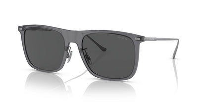 Coach CD456 HC8356 Sunglasses Transparent Dark Grey / Dark Grey Solid