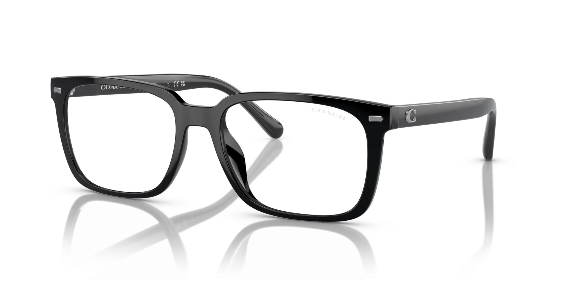 Coach CK470 HC8357U Eyeglasses with Sun-clips Black / Grey Solid