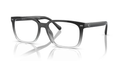 Coach CK470 HC8357U Eyeglasses with Sun-clips Black Clear Gradient / Grey Solid