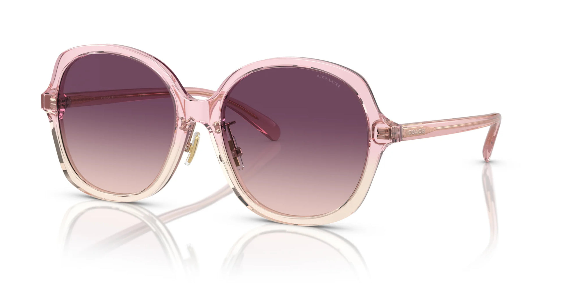 Coach CH610 HC8360F Sunglasses Transparent Pink Gradient / Purple Pink Gradient