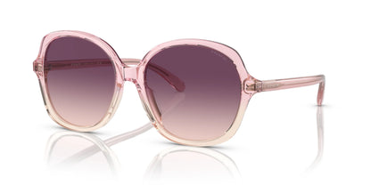 Coach CH557 HC8360U Sunglasses Transparent Pink Gradient / Purple Pink Gradient