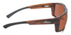 Hobie Eyewear Baja Sunglasses / Satin Black / Copper w. Sea Green Mirror Polarized (PC) / Size 64