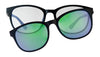 Hobie Eyewear BELLS Sunglasses | Size 53 / Satin Black / Cobalt Mirror