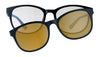 Hobie Eyewear BELLS Sunglasses | Size 53 / Satin Black / Cobalt Mirror