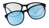 Hobie Eyewear BELLS Sunglasses | Size 53 / Satin Black / Cobalt Mirror
