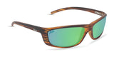 Hobie Eyewear CABO Sunglasses Satin Brown Wood Grain / Sea Green Mirror