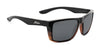 Hobie Eyewear COVE FLOAT Sunglasses | Size 58 / Shiny Black/Wood Grain Fade / Grey w/ Flash
