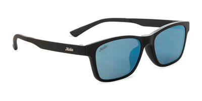 Hobie Eyewear CRESCENT Sunglasses Satin Black / Cobalt Mirror