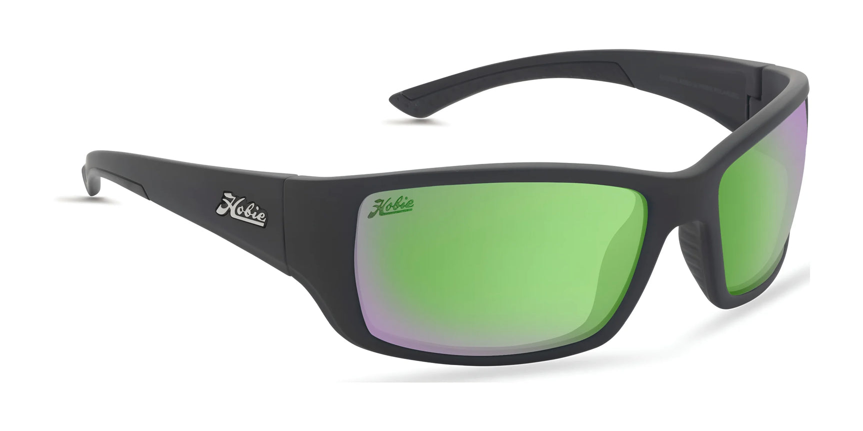 Hobie Eyewear EVERGLADES Sunglasses Satin Black / Sea Green Mirror