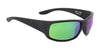 Hobie Eyewear HULL FLOAT Sunglasses | Size 63 / Satin Black / Sea Green Mirror