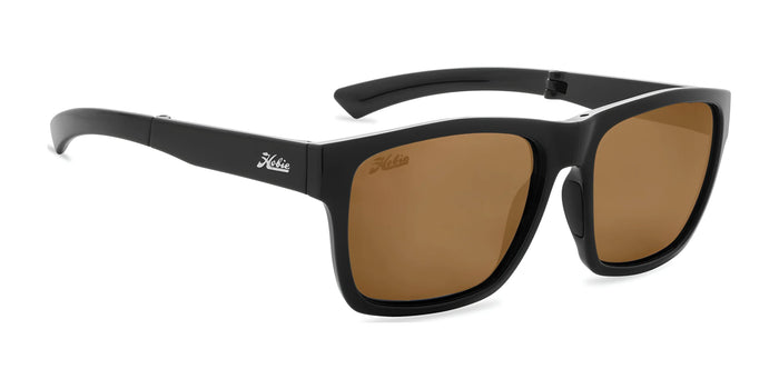 Hobie Eyewear IMPERIAL Reader Sunglasses | Size 55 / Shiny Black / +1.5 Copper Polarized (PC)