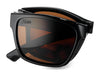 Hobie Eyewear IMPERIAL Reader Sunglasses | Size 55 / Shiny Black / +1.5 Copper Polarized (PC)