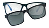 Hobie Eyewear LENNOX Sunglasses | Size 54 / Satin Black / Cobalt Mirror