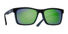 Hobie Eyewear LENNOX Sunglasses | Size 54 / Satin Black / Sea Green Mirror