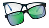 Hobie Eyewear LENNOX Sunglasses | Size 54 / Satin Black / Cobalt Mirror