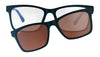 Hobie Eyewear LENNOX Sunglasses | Size 54 / Satin Black / Cobalt Mirror