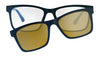 Hobie Eyewear LENNOX Sunglasses | Size 54 / Satin Black / Cobalt Mirror