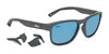 Hobie Eyewear MONARCH FLOAT Sunglasses | Size 53 / Satin Metallic Grey / Cobalt Mirror