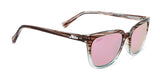 Hobie Eyewear MONICA Sunglasses Shiny Wood Grain / Aqua Blue Fade / Pink Mirror