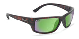 Hobie Eyewear SNOOK FLOAT Sunglasses Shiny Dark Brown Tortoise / Sea Green Mirror