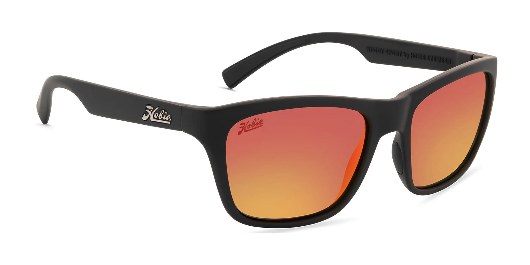 Hobie Eyewear WOODY SPORT Sunglasses Satin Black / Sunset Mirror