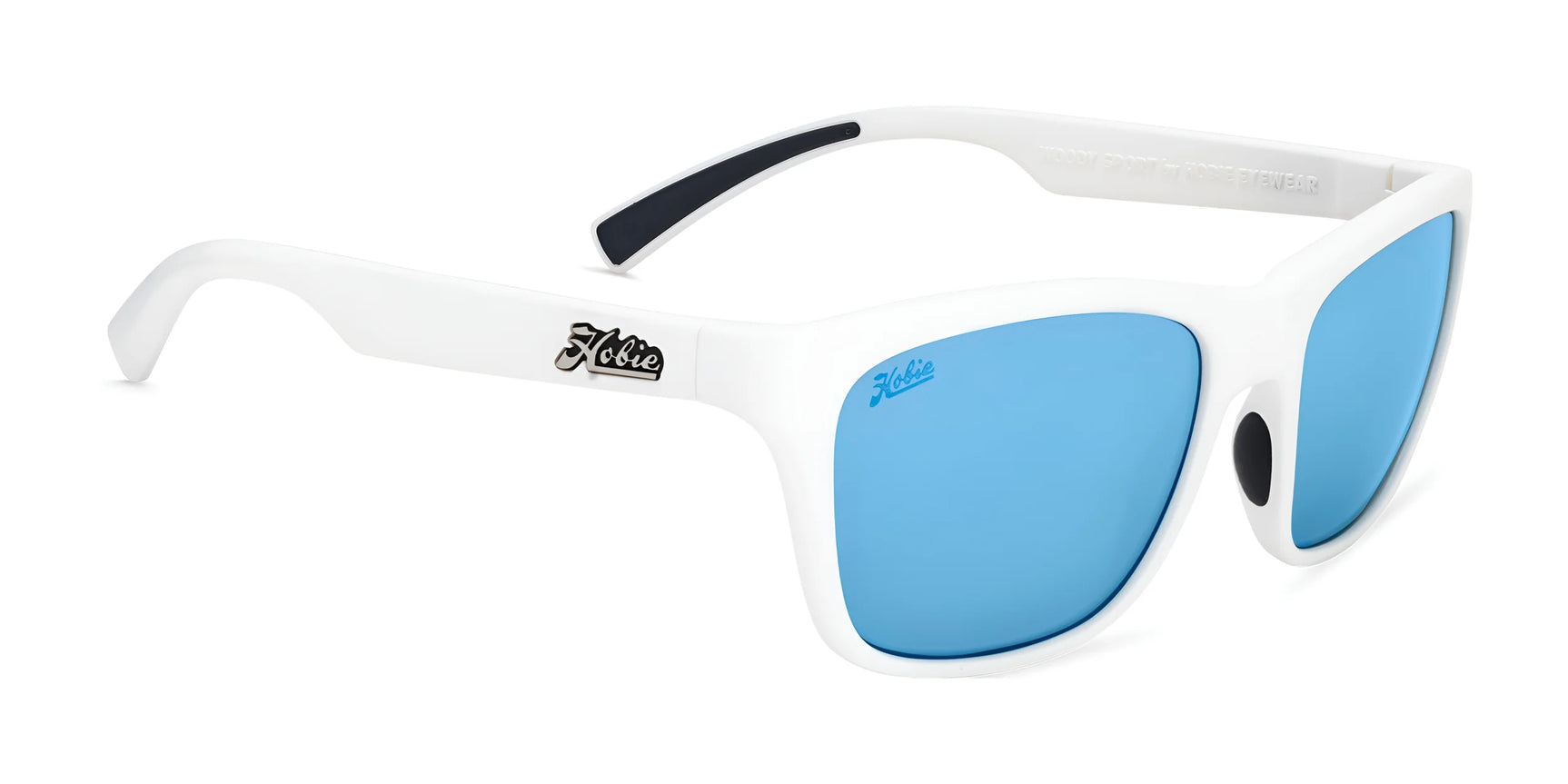 Hobie Eyewear WOODY SPORT Sunglasses Satin White / Cobalt Mirror