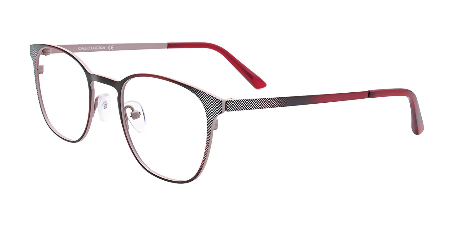 iCHILL C7002 Eyeglasses Shiny Red Marbled & Silver & Light Pink