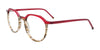 iCHILL C7039 Eyeglasses | Size 49 / Red Crsytal & Brown Lines