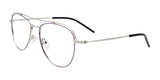 iCHILL C7042 Eyeglasses Satin Purple & Shiny Silver