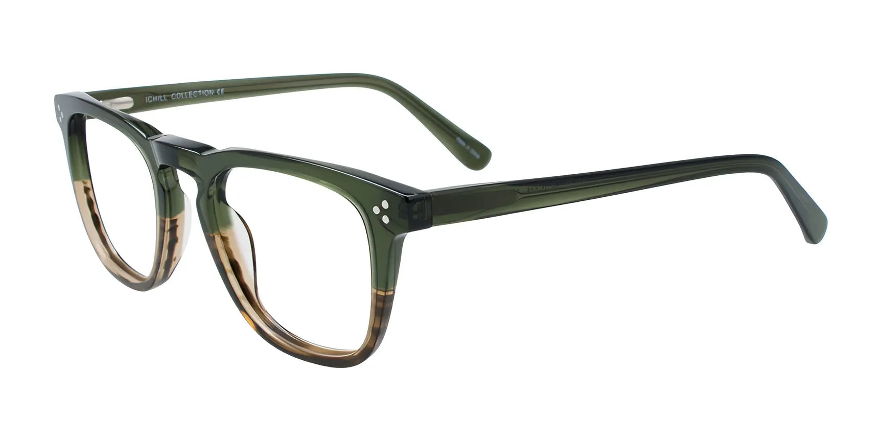 iCHILL C7059 Eyeglasses Transparent Khaki & Transparent Striped Brown