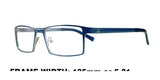 John Raymond DRAW Eyeglasses Blue 2.00X