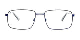 Front view of the John Raymond PAR Eyeglasses showcasing full-rim rectangular design with sleek, premium dark frames and clear lenses set against a white background.