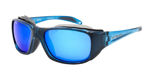 Liberty Sport Navigator H2O Sunglasses / Crystal Blue / Mirrored Aqua / Size 59
