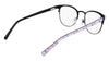 Marchon NYC M-4023 Eyeglasses | Size 49 / Matte Black / Lilac Mosaic