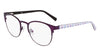Marchon NYC M-4023 Eyeglasses | Size 49 / Matte Purple / Grey Mosaic