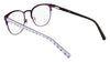 Marchon NYC M-4023 Eyeglasses | Size 49 / Matte Black / Lilac Mosaic