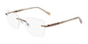 Pure AIRLOCK CHARMED Eyeglasses / Semi Matte Brown / Size 52