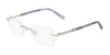 Pure AIRLOCK CHARMED Eyeglasses / Semi Matte Silver / Size 51