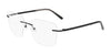 Pure AIRLOCK BRACE Eyeglasses / Black / Size 54