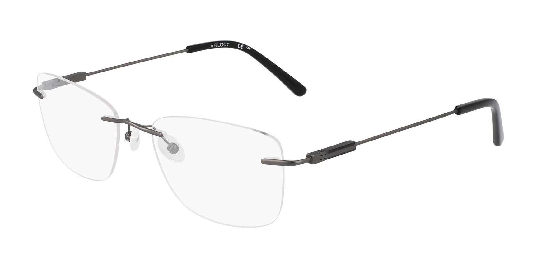 Pure AIRLOCK CROP Eyeglasses Satin Gunmetal