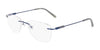 Pure AIRLOCK CROP Eyeglasses / Satin Navy / Size 53
